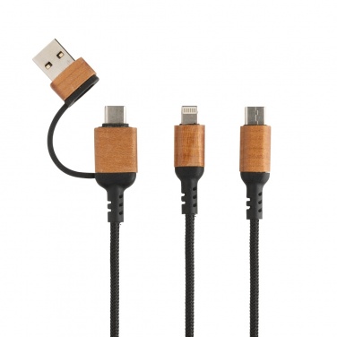 Logotrade advertising products photo of: Ohio RCS certified recycled plastic 6-in-1 cable