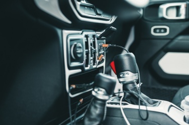 Logo trade promotional products image of: Ohio RCS certified recycled plastic 6-in-1 cable