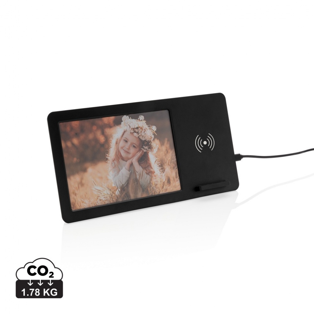 Logo trade promotional item photo of: 5W Wireless charger and photo frame