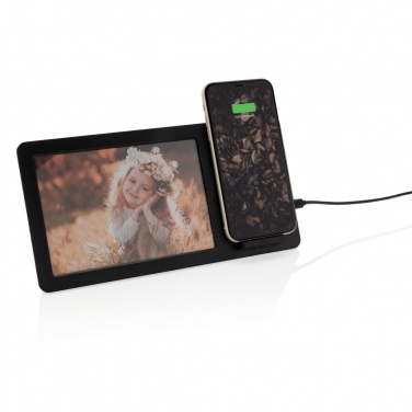 Logo trade promotional merchandise picture of: 5W Wireless charger and photo frame