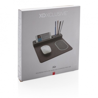 Logo trade promotional items image of: Air mousepad with 5W wireless charging and USB