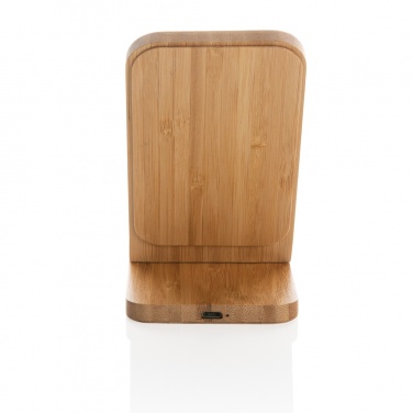 Logotrade promotional merchandise photo of: Bamboo 5W wireless charging stand