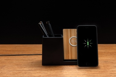 Logo trade corporate gift photo of: Ontario RCS recycled plastic 10W wireless charger