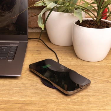 Logotrade promotional merchandise photo of: RCS recycled plastic 15W Wireless fast charger