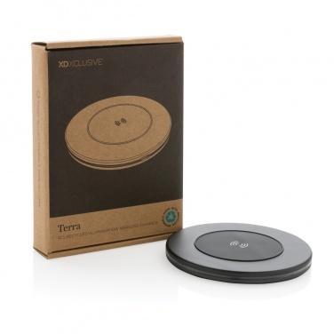 Logo trade advertising product photo of: Terra RCS recycled aluminium 10W wireless charger