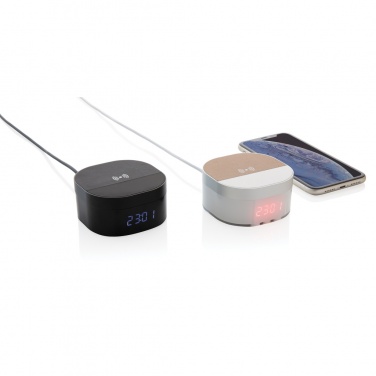 Logo trade business gift photo of: Aria 5W Wireless Charging Digital Clock