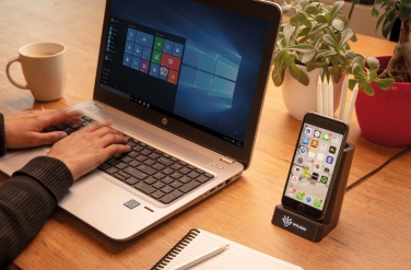 Logo trade promotional products picture of: Light up logo 5W wireless charging pen holder