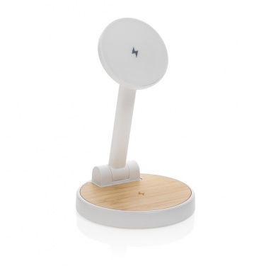 Logo trade promotional item photo of: Ontario RCS rplastic 15W magnetic charging 2 in 1 stand