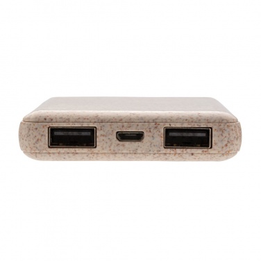 Logotrade advertising product image of: Wheat Straw 5.000 mAh Pocket Powerbank