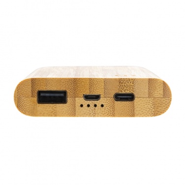Logo trade advertising product photo of: Bamboo 5.000 mAh powerbank
