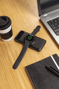 Logo trade promotional merchandise picture of: 10.000 mah wireless powerbank with watch charger