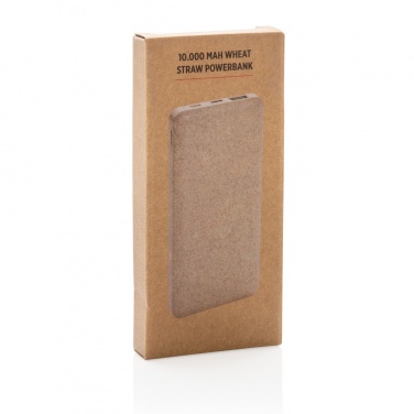 Logotrade promotional item picture of: 10.000 mah wheat straw powerbank