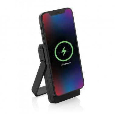 Logo trade business gift photo of: Skywave RCS rplastic solar powerbank 5000 mAh 10W wireless