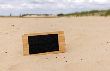 Logotrade promotional items photo of: Sunwick 10.000 mAh Bamboo solar powerbank