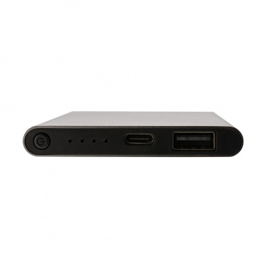 Logotrade promotional product image of: RCS recycled plastic/aluminum 4000 mah powerbank with type C