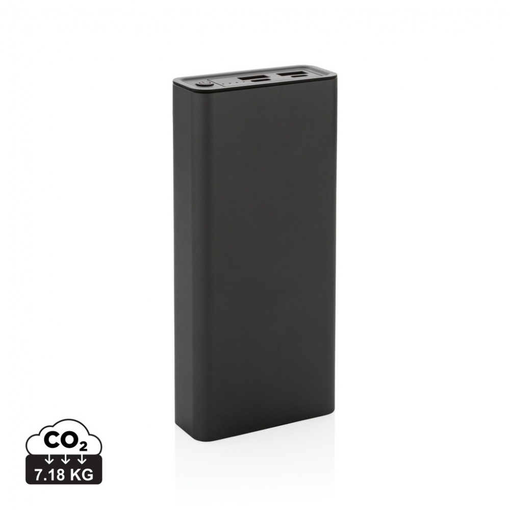 Logo trade promotional item photo of: Terra RCS recycled 20W aluminium powerbank 20.000 mAh