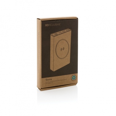 Logo trade promotional products picture of: Terra RCS recycled aluminium 5000 mAh powerbank 5W wireless