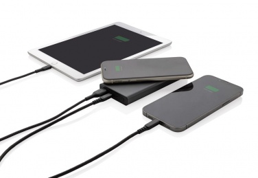 Logotrade promotional product image of: Terra RCS recycled 18W aluminium 10000 powerbank 10W