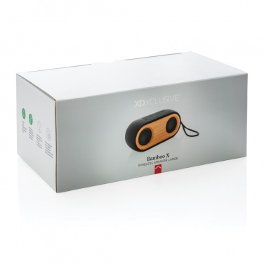Logotrade promotional items photo of: Bamboo X double speaker