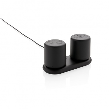 Logo trade business gifts image of: Double induction charging speaker