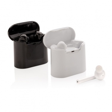 Logo trade promotional giveaways image of: Liberty wireless earbuds in charging case