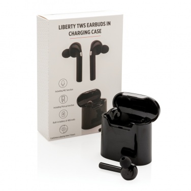 Logotrade promotional item picture of: Liberty wireless earbuds in charging case