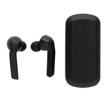 Logo trade promotional merchandise picture of: Free Flow TWS earbuds in charging case