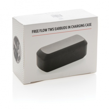 Logo trade advertising product photo of: Free Flow TWS earbuds in charging case