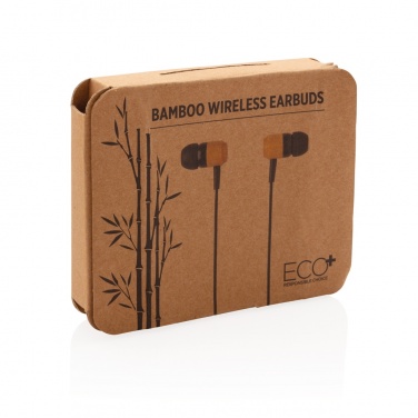 Logotrade corporate gift picture of: Bamboo wireless earbuds