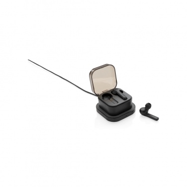 Logo trade advertising product photo of: TWS earbuds in wireless charging case