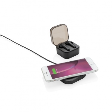 Logo trade advertising products picture of: TWS earbuds in wireless charging case