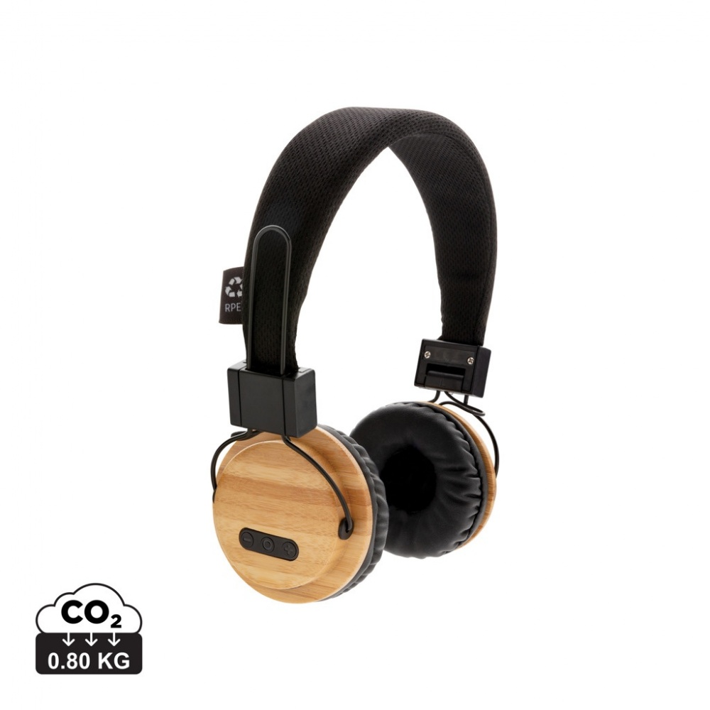 Logotrade promotional merchandise image of: Bamboo wireless headphone