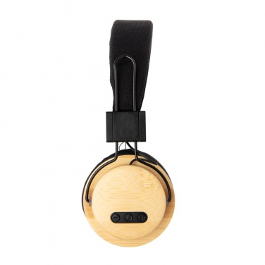 Logotrade promotional gift picture of: Bamboo wireless headphone