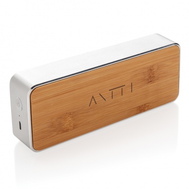Logo trade business gifts image of: Nevada Bamboo 3W wireless speaker