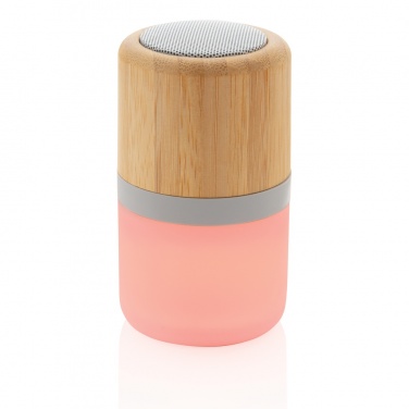Logo trade advertising products picture of: Bamboo colour changing 3W speaker light