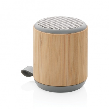 Logotrade promotional gift image of: Bamboo and fabric 3W wireless speaker