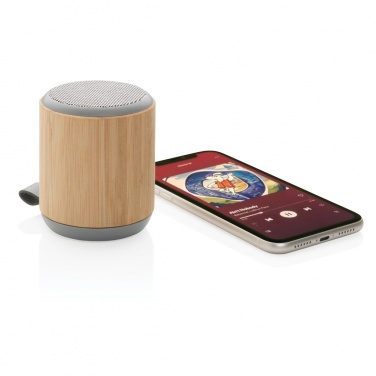 Logotrade promotional merchandise photo of: Bamboo and fabric 3W wireless speaker