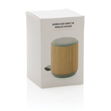 Logotrade advertising product picture of: Bamboo and fabric 3W wireless speaker