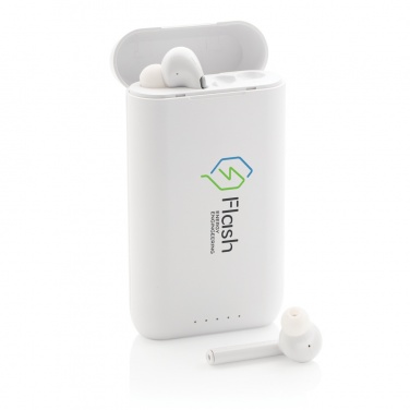 Logotrade advertising products photo of: Liberty TWS earbuds with 5.000 mAh powerbank