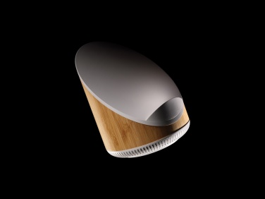 Logo trade corporate gift photo of: Ovate bamboo 5W speaker with 15W wireless charger