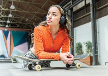 Logo trade advertising products image of: Urban Vitamin Cupertino RCS rplastic ANC headphone