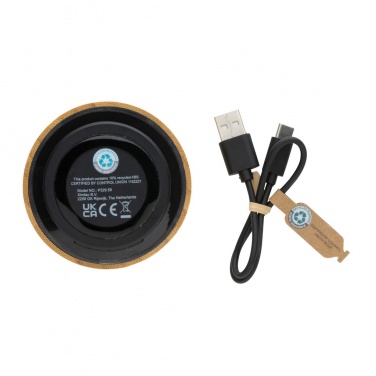 Logotrade promotional giveaways photo of: RCS recycled plastic and bamboo 3W wireless speaker