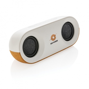 Logotrade promotional item picture of: Oregon RCS recycled plastic and cork 10W speaker