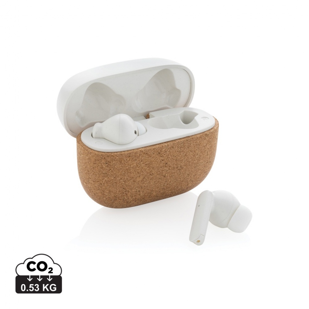 Logotrade corporate gifts photo of: Oregon RCS recycled plastic and cork TWS earbuds
