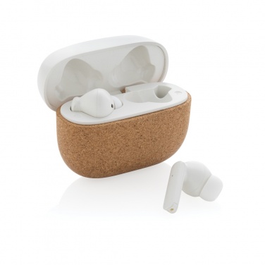 Logotrade advertising product picture of: Oregon RCS recycled plastic and cork TWS earbuds