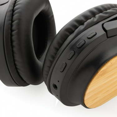 Logotrade corporate gift picture of: RCS and bamboo Elite Foldable wireless headphone