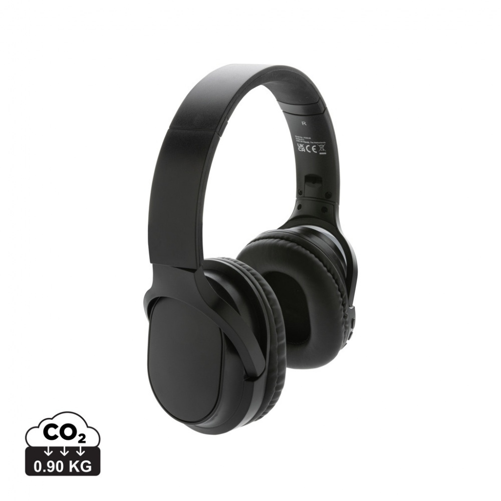 Logotrade promotional item image of: RCS recycled plastic Elite Foldable wireless headphone