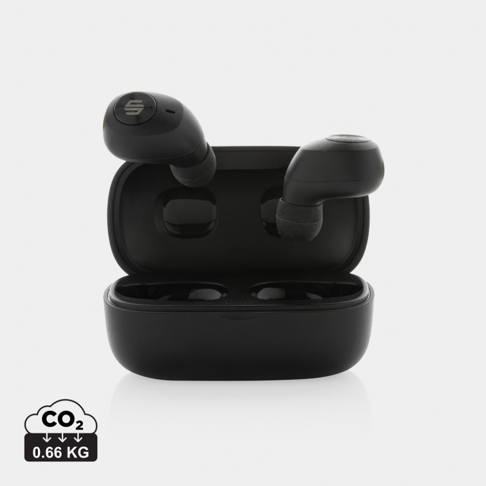 Logo trade promotional gifts image of: Urban Vitamin Palm Springs RCS rplastic ENC earbuds
