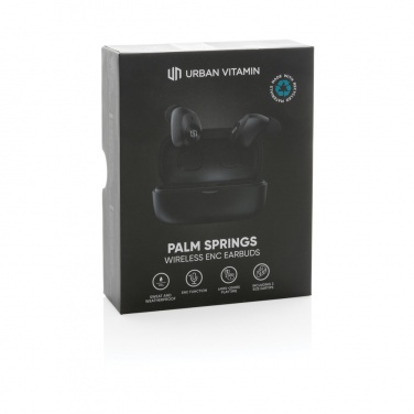 Logotrade promotional product image of: Urban Vitamin Palm Springs RCS rplastic ENC earbuds