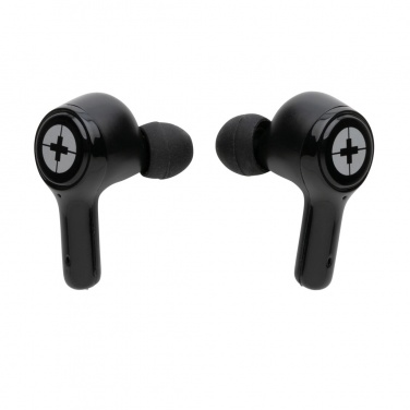 Logo trade promotional gifts picture of: RCS recycled plastic Swiss Peak ANC TWS earbuds